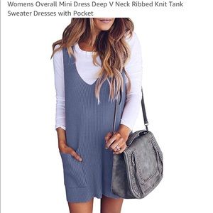 Overall sweater dress